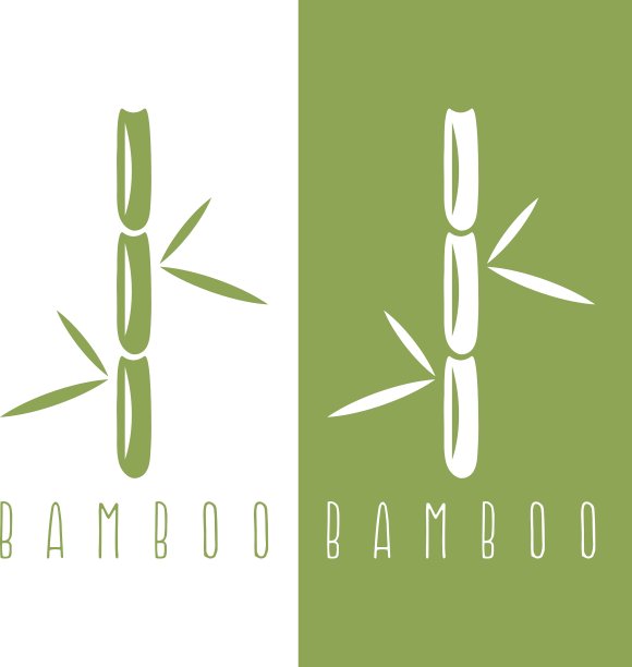 青竹茎叶设计模板图片下载