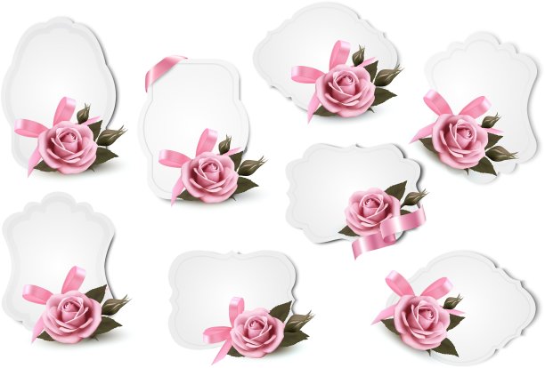 粉红色的节日贺卡图片下载