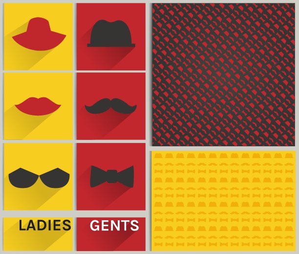 女士和男士的模式潮集图片下载