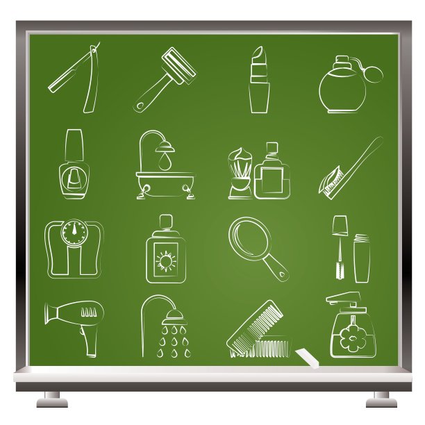 身体护理和化妆品图标图片下载