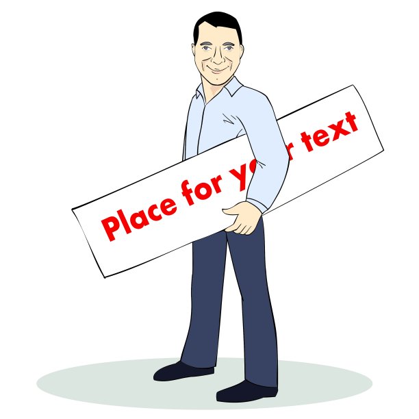 站立的男子彩色模板图片下载