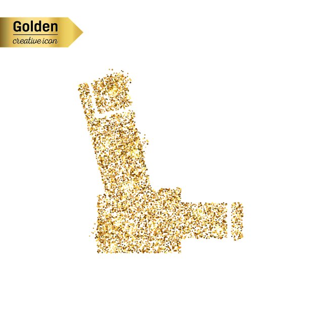 黄金闪光图标ivInhaler孤立图片下载