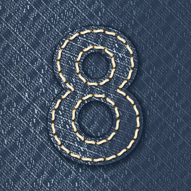 8号由牛仔裤面料制成图片下载