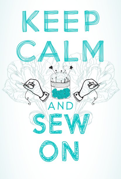 复古时尚和针垫缝海报图片下载