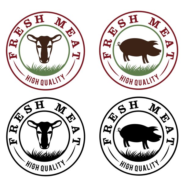 鲜肉vintage标签集图片下载