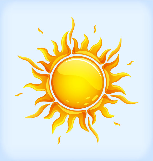 明亮的黄色太阳图片下载