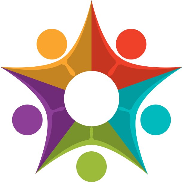 团队图标抽象人员和支持设计图片下载