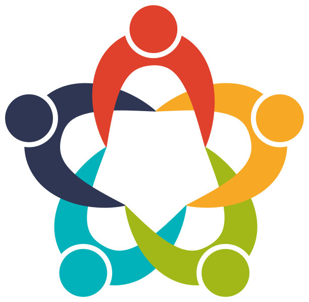 团队图标抽象人员和支持设计图片下载