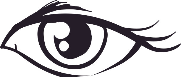 女性眼睛图标查看和外观设计图片下载