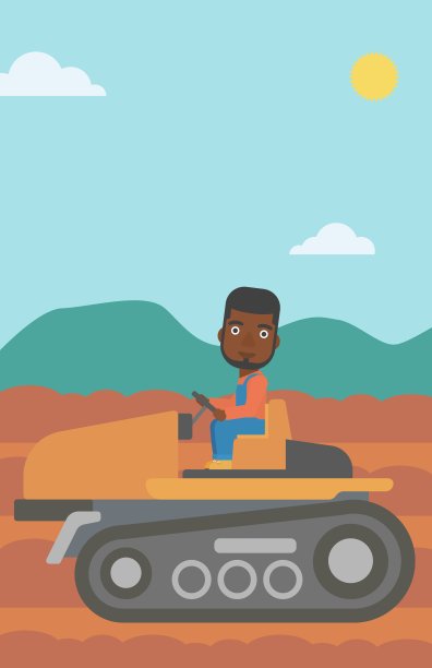 农民驾驶拖拉机图片下载