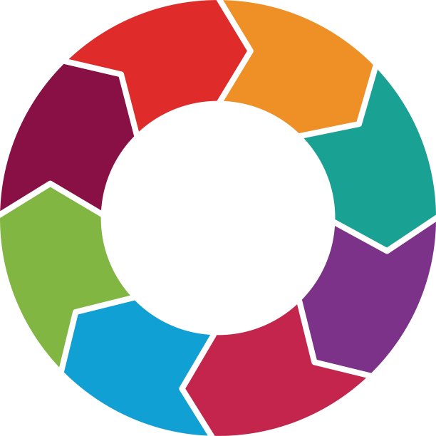 信息图表轮多色数据图标图片下载