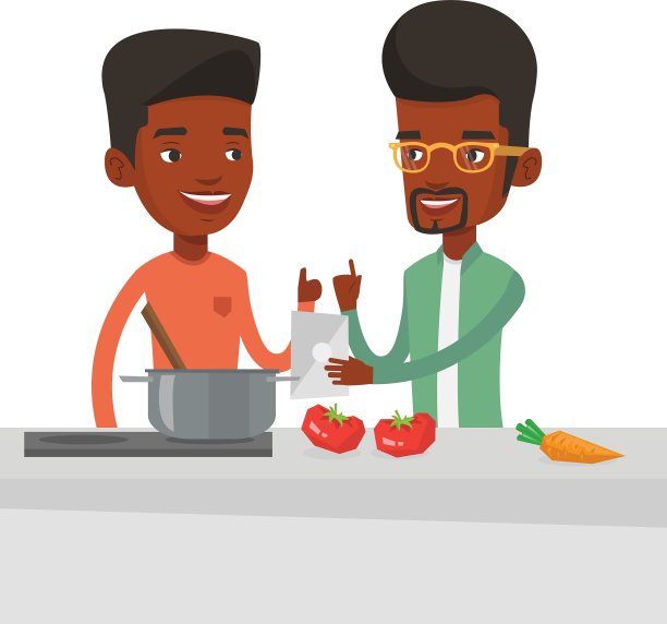 男人做健康蔬菜餐图片下载