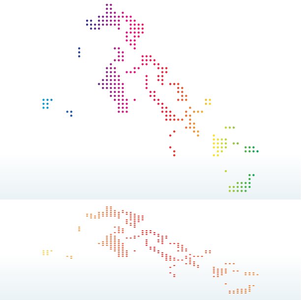 带有Dot的巴哈马联邦地图图片下载