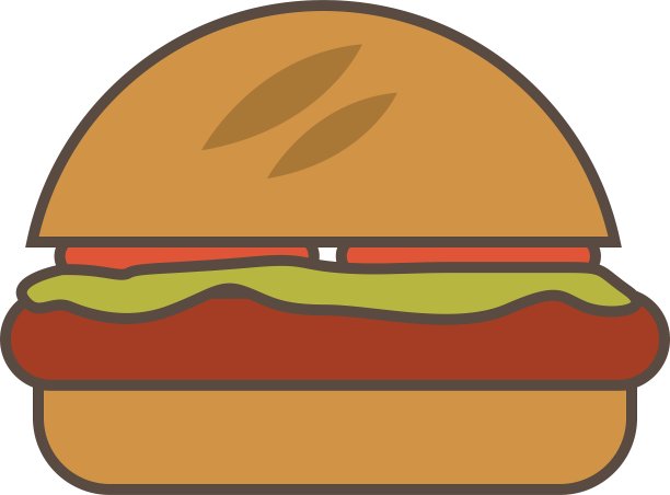 汉堡快餐图标图片下载