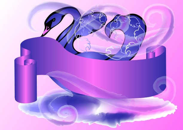 天鹅和丝带图片下载