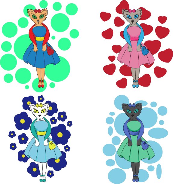 可爱的手绘角色图片下载