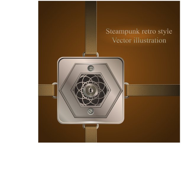 背景与金属旗帜蒸汽朋克图片下载