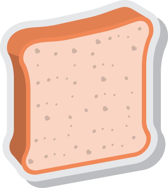 美味面包孤立图标图片下载