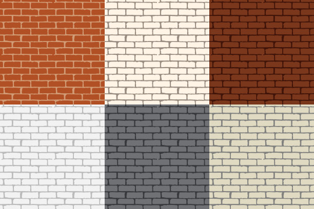 6套彩色砖墙无缝衔接图片下载