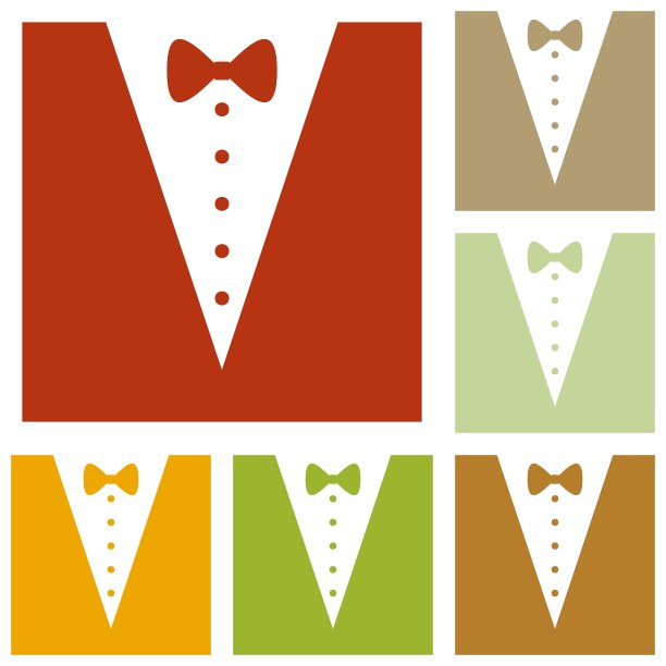 带蝴蝶结轮廓的燕尾服图片下载