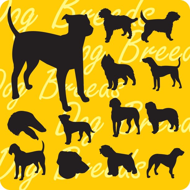 剪影的狗-设置图片下载