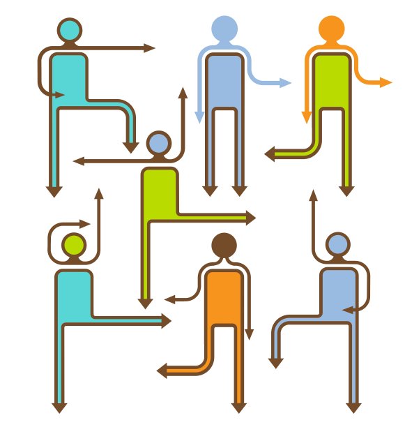 箭头人物方向图标图片下载