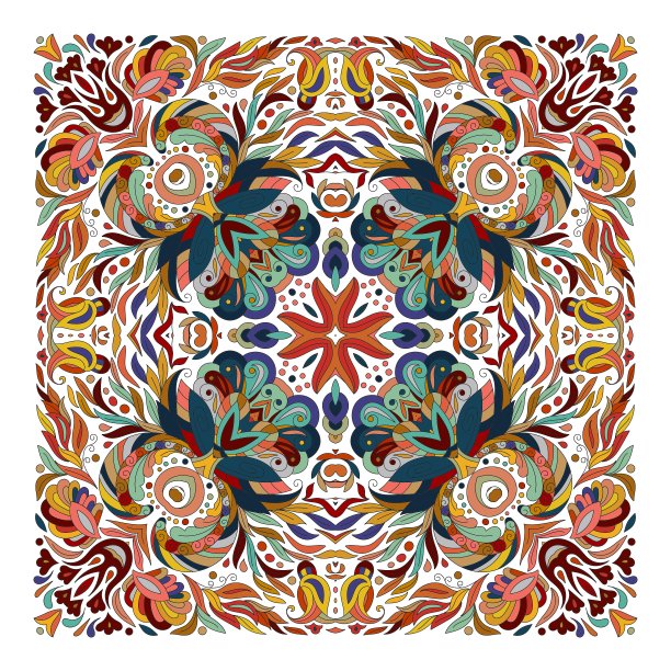 设计的方形口袋披肩纺织品图片下载