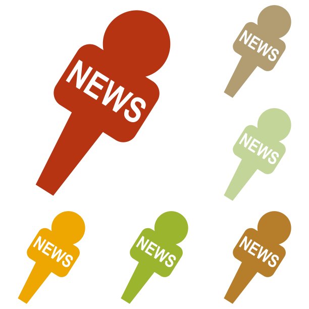 电视新闻麦克风标志图片下载