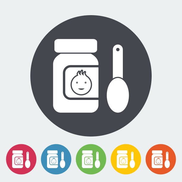 婴儿食品平板图标图片下载