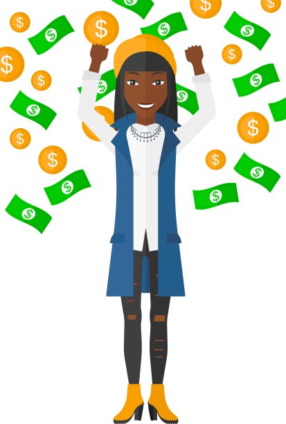 带着钱飞来飞去的快乐女人图片下载