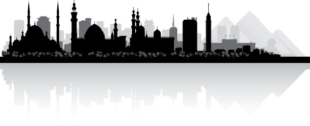 埃及开罗城市天际线轮廓图片下载