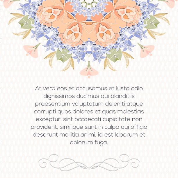 曼陀罗花装饰卡图片下载