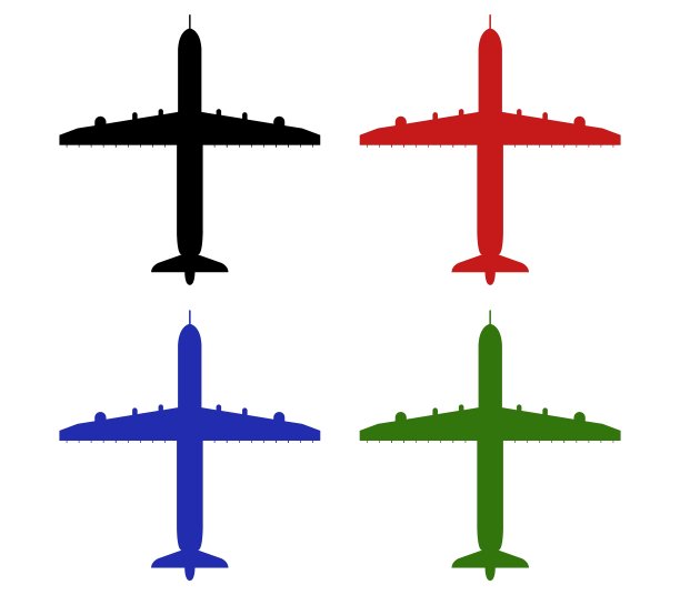 白色背景上的飞机图片下载