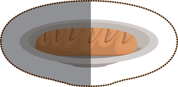孤立法棍面包设计图片下载