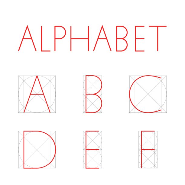 几何的字体图片下载
