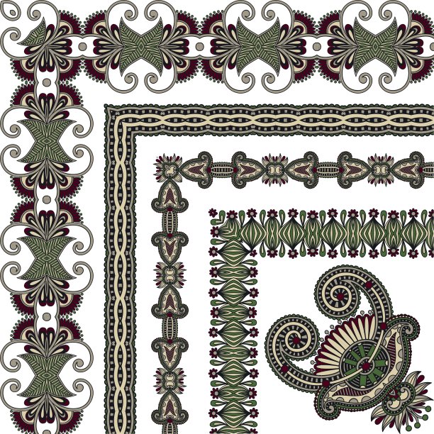 花卉复古框架设计集图片下载