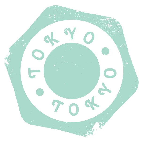 东京邮票橡胶grunge图片下载