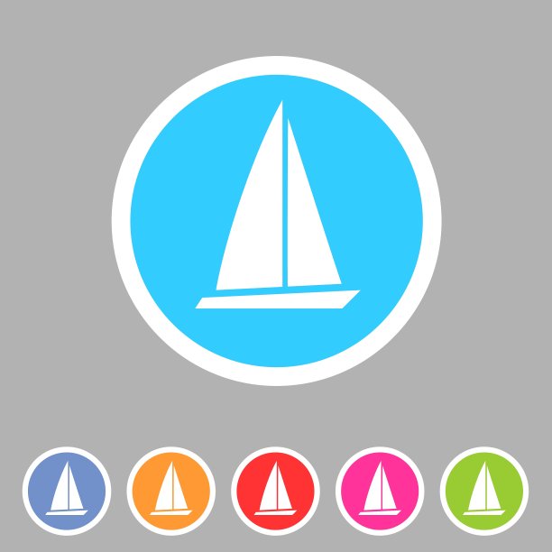 帆船游艇标志平网标志标志标志图片下载