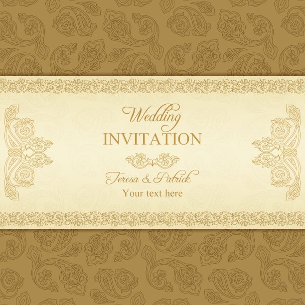 土耳其黄瓜金婚请柬图片下载