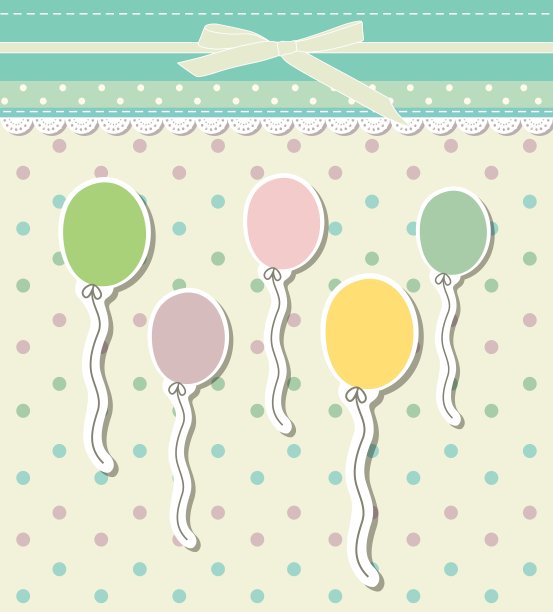 彩色涂鸦模板的孩子宝宝送礼会图片下载