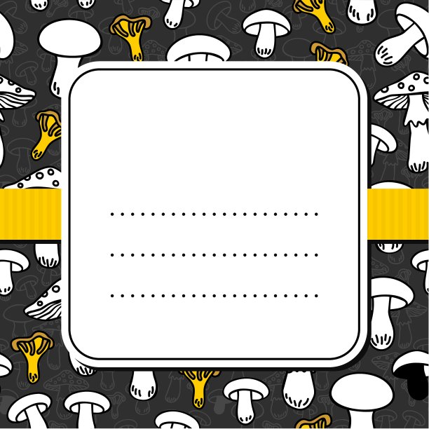 蘑菇图案设计图片下载