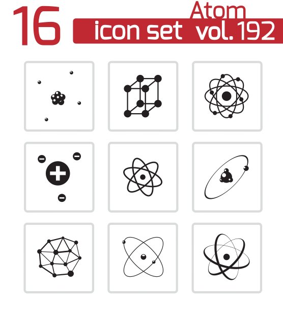 黑原子图标集图片下载