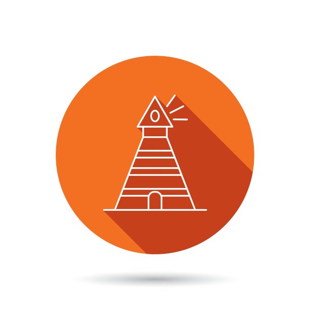 灯塔图标探照灯信号标志图片下载