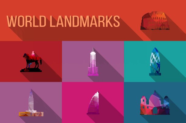 世界地标，著名建筑，欧洲，美洲图片下载