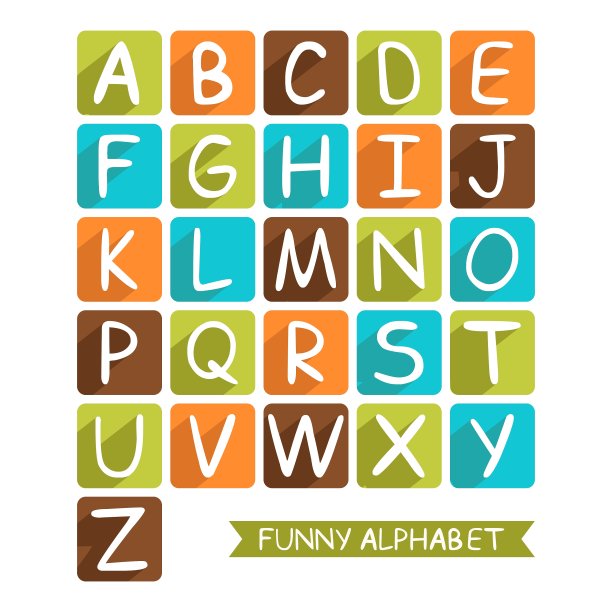 儿童的有趣字母表图片下载