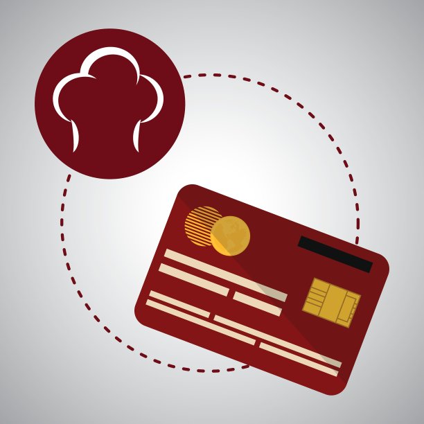 菜单设计信用卡图标餐厅概念图片下载