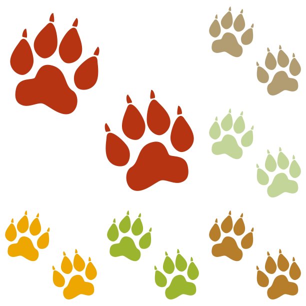 动物跟踪标志图片下载