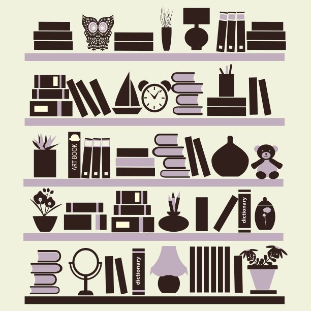 书架上的书的背景图片下载