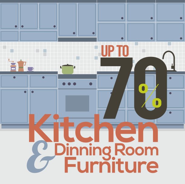 厨房销售高达70%横幅图片下载