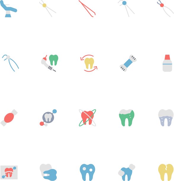 牙科彩色图标5图片下载